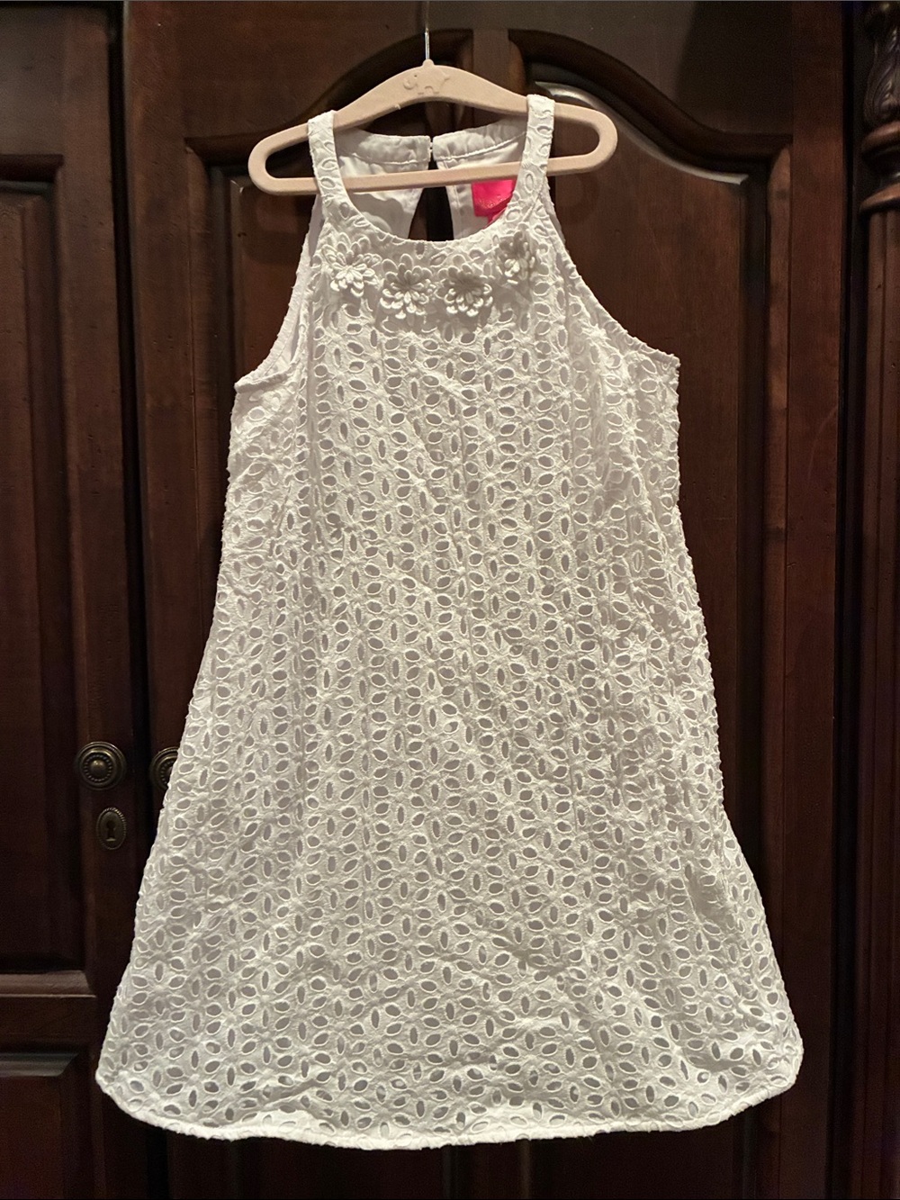 Lilly Pulitzer White Eyelet Halter girls size 10 Dress